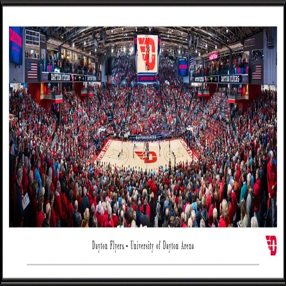 Dayton Flyers Basketball - Standard Framed Print by Blakeway Panoramas (40.25"W x 13.75"H)