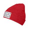 ZKLCRYTR Skull Seamless Pattern Beanie Hat Acrylic Knit Warm Winter Hats for Women Men Skull Cap Red view 1