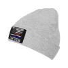 ZKLCRYTR First to Respond Last to Leave American Flag Beanie Hat Acrylic Knit Warm Winter Hats for Women Men Skull Cap Gray view 1