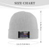 ZKLCRYTR First to Respond Last to Leave American Flag Beanie Hat Acrylic Knit Warm Winter Hats for Women Men Skull Cap Gray view 4