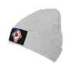 Hand Tear Flag of South Korea Beanie Hat Acrylic Knit Warm Winter Hats for Women Men Skull Cap Gray