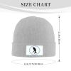 Cricket Player Beanie Hat Acrylic Knit Warm Winter Hats for Women Men Skull Cap Gray view 4