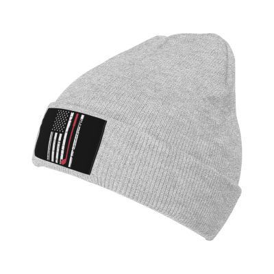 ZKLCRYTR Golf with USA Flag Beanie Hat Acrylic Knit Warm Winter Hats for Women Men Skull Cap Gray