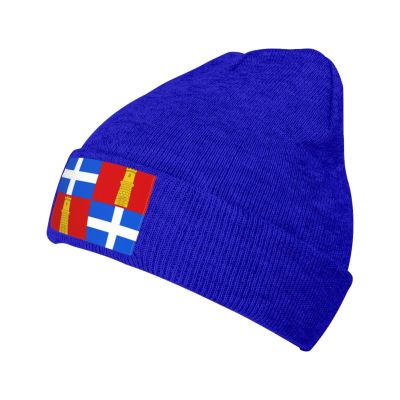 ZKLCRYTR Flag of Sassari (1259-1323) Beanie Hat Acrylic Knit Warm Winter Hats for Women Men Skull Cap Blue