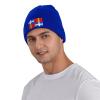 ZKLCRYTR Flag of Sassari (1259-1323) Beanie Hat Acrylic Knit Warm Winter Hats for Women Men Skull Cap Blue view 2