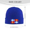 ZKLCRYTR Flag of Sassari (1259-1323) Beanie Hat Acrylic Knit Warm Winter Hats for Women Men Skull Cap Blue view 4