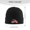 ZKLCRYTR Tractor with USA Flag Beanie Hat Acrylic Knit Warm Winter Hats for Women Men Skull Cap Black view 4