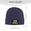 ZKLCRYTR The Burkina Faso Flag and Freedom Beanie Hat Acrylic Knit Warm Winter Hats for Women Men Skull Cap Navy Blue view 4