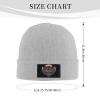 Tiger Head Beanie Hat Acrylic Knit Warm Winter Hats for Women Men Skull Cap Gray view 4