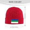 ZKLCRYTR Flag of Komi Beanie Hat Acrylic Knit Warm Winter Hats for Women Men Skull Cap Red view 4