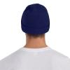 ZKLCRYTR Fight Breast Cancer Awareness USA Flag Beanie Hat Acrylic Knit Warm Winter Hats for Women Men Skull Cap Navy Blue view 3