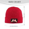 ZKLCRYTR Holding A Heart Flag of Texas Beanie Hat Acrylic Knit Warm Winter Hats for Women Men Skull Cap Red view 4