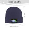 ZKLCRYTR Purple Green Tailed Fish Beanie Hat Acrylic Knit Warm Winter Hats for Women Men Skull Cap view 4