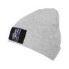 American Flag Huaband of A Warrior Breast Cancer Awareness Beanie Hat Acrylic Knit Warm Winter Hats for Women Men Skull Cap Gray view 1