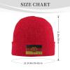 ZKLCRYTR Flag of East Germany Beanie Hat Acrylic Knit Warm Winter Hats for Women Men Skull Cap Red view 4