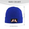 ZKLCRYTR Holding A Heart Flag of New Hampshire Beanie Hat Acrylic Knit Warm Winter Hats for Women Men Skull Cap Blue view 4