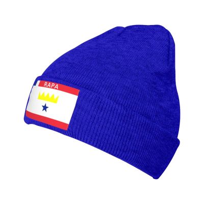 ZKLCRYTR Flag of Rapa Beanie Hat Acrylic Knit Warm Winter Hats for Women Men Skull Cap Blue