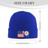 Flag of Lancaster, Pennsylvania and America Beanie Hat Acrylic Knit Warm Winter Hats for Women Men Skull Cap Blue view 4