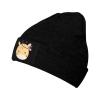 Cute Tribal Giraffe Head Beanie Hat Acrylic Knit Warm Winter Hats for Women Men Skull Cap Black view 1