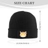 Cute Tribal Giraffe Head Beanie Hat Acrylic Knit Warm Winter Hats for Women Men Skull Cap Black view 4