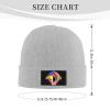 Hand Tear Flag of Mozambique Beanie Hat Acrylic Knit Warm Winter Hats for Women Men Skull Cap Gray view 4