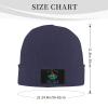Enjoy Fishing While Sitting in A Boat Beanie Hat Acrylic Knit Warm Winter Hats for Women Men Skull Cap Navy Blue view 4