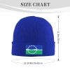 Flag of Hampton Roads, Virginia Beanie Hat Acrylic Knit Warm Winter Hats for Women Men Skull Cap Blue view 4
