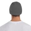 ZKLCRYTR Thin Grey Line American Flag Beanie Hat Acrylic Knit Warm Winter Hats for Women Men Skull Cap view 3