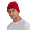 ZKLCRYTR Management Analyst American Flag Beanie Hat Acrylic Knit Warm Winter Hats for Women Men Skull Cap Red view 2