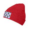 ZKLCRYTR Motorcycle Seamless Pattern Beanie Hat Acrylic Knit Warm Winter Hats for Women Men Skull Cap Red view 1