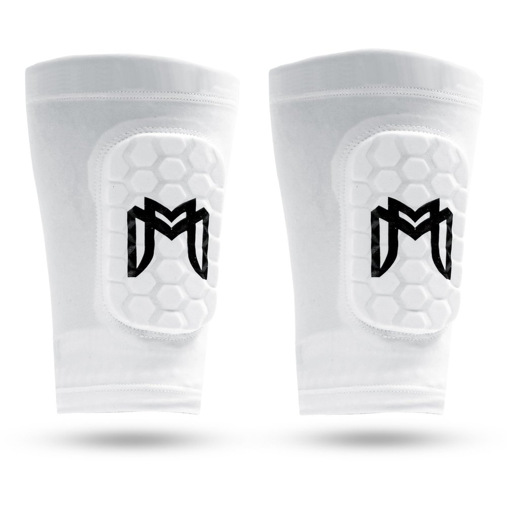 MediCaptain Mini Shin Guards Soccer  Built in Mini Shin Pad Sleeves for Men, Women, Teens  Small Shin Guards - Lightweight, Breathable, Shin Defender Leg Protection (White, Mini (3.9 x 2.4 in))