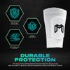 MediCaptain Mini Shin Guards Soccer  Built in Mini Shin Pad Sleeves for Men, Women, Teens  Small Shin Guards - Lightweight, Breathable, Shin Defender Leg Protection (White, Mini (3.9 x 2.4 in)) view 4