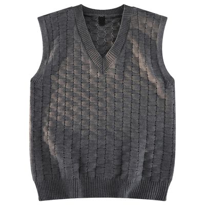 JEShifangjiusu Men's Soft Breathable Sweater Vest Lightweight V-Neck Sleeveless Pullover Ribbed Hem Casual Tank Top (dark grey4,X-Large)