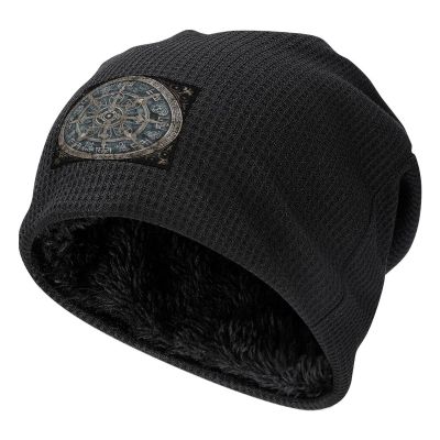 Winter Warm Hat Helm of Awe Printed Warm Beanie for Men Women Warm and Cozy Plush Pullover Cap Outdoor Activities Hat