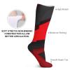 JTKBNVM Red Black Socks for Women Men Cotton Sock Breathable Boot Socks Warm Calf Socks for Hiking Work Crew Socks Thin Casual Long Socks 5 Pairs view 3
