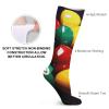JTKBNVM Color Billiards Socks for Women Men Cotton Sock Breathable Boot Socks Warm Calf Socks for Hiking Work Crew Socks Thin Casual Long Socks 5 Pairs view 3