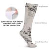 JTKBNVM Black And White Leaves Socks for Women Men Cotton Sock Breathable Boot Socks Warm Calf Socks for Hiking Work Crew Socks Thin Casual Long Socks 5 Pairs view 3