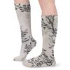 JTKBNVM Black And White Leaves Socks for Women Men Cotton Sock Breathable Boot Socks Warm Calf Socks for Hiking Work Crew Socks Thin Casual Long Socks 5 Pairs view 4
