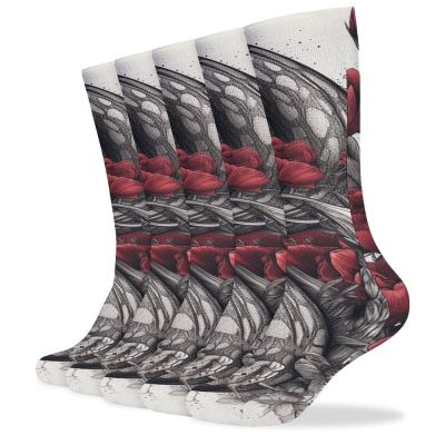 JTKBNVM Animals on Flowers Socks for Women Men Cotton Sock Breathable Boot Socks Warm Calf Socks for Hiking Work Crew Socks Thin Casual Long Socks 5 Pairs