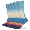 JTKBNVM Windmill Flat Illustration Socks for Women Men Cotton Sock Breathable Boot Socks Warm Calf Socks for Hiking Work Crew Socks Thin Casual Long Socks 5 Pairs view 1