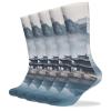 JTKBNVM Asian Landscape Painting Socks for Women Men Cotton Sock Breathable Boot Socks Warm Calf Socks for Hiking Work Crew Socks Thin Casual Long Socks 5 Pairs view 1