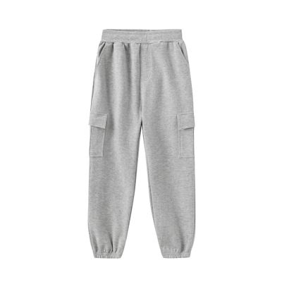 DINGDONG'S CLOSET Kid Boys Girls Pocket Active Pants Jogger Sweatpants (Light Grey,11-12T)