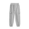 DINGDONG'S CLOSET Kid Boys Girls Pocket Active Pants Jogger Sweatpants (Light Grey,11-12T) view 1