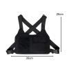 Pistro Functional Hip Hop Chest Harness Bag for Running Gym Workouts Outdoor Activities Nylon Vest Design Men Women Unisex Black view 2