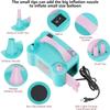 Motorenbau Electric Balloon Pump, Portable Electric Balloon Blower Machine Balloon Air Pump, Dual Nozzle 110V 600W Balloon Inflator for Party Decoration Christmas Birthday-Blue view 2