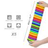 JTKBNVM Rainbow Pattern Socks for Women Men Cotton Sock Breathable Boot Socks Warm Calf Socks for Hiking Work Crew Socks Thin Casual Long Socks 5 Pairs view 2