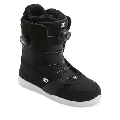 DC Shoes Women's Lotus BOA Snowboard Boots - Micro-Adjustable Stable Snowboarding Boot with Lightweight Multi-Layer Liner & Comfortable Molded Insole - Black/White/Black, 10