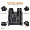 Night Vision Binoculars for Adults, NV2180 4K Night Vision Binoculars 3.2'' Screen Night Vision Goggles Mili-tary 8X Digital Zoom for 100% Darkness for Hunting & Camping view 2