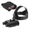 Night Vision Binoculars for Adults, NV8160 Head Mounted Night Vision 8X Digital Zoom Hands Free Helmet Night Vision Goggles 1080P HD Infrared Binoculars for Hunting & Camping view 3