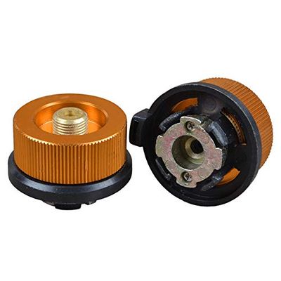 Razcus Outdoor Camping Hiking Stove Adaptor Conversion Stove Converter Long Gas Tank Adapter Gas Tank Stove Adapter - (Color: Yellow)
